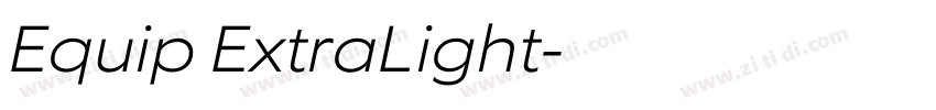 Equip ExtraLight字体转换
